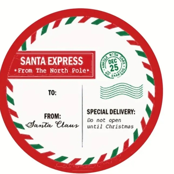 Holiday name tag stickers. Great for packages and presents. - Picture 6 of 7